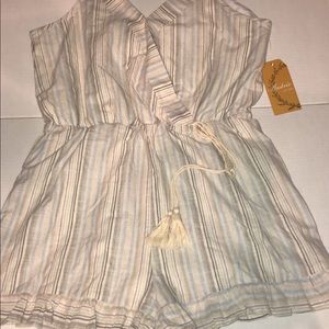 Andree’ striped romper NEW WITH TAGS